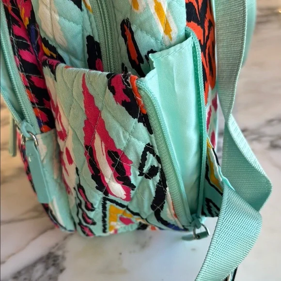 Vera Bradley Pueblo Colorful Geometric Quilted Backpack - Picture 11 of 14